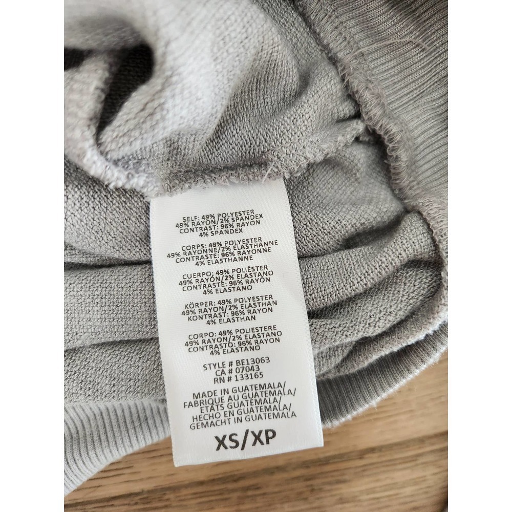 Anthropologie Eri + Ali Deep V Ribbed Oversized Dolman Top in Grey Size XS - Picture 7 of 7